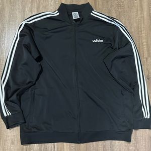 Essentials Warm-Up 3-Stripes Black Track Jacket